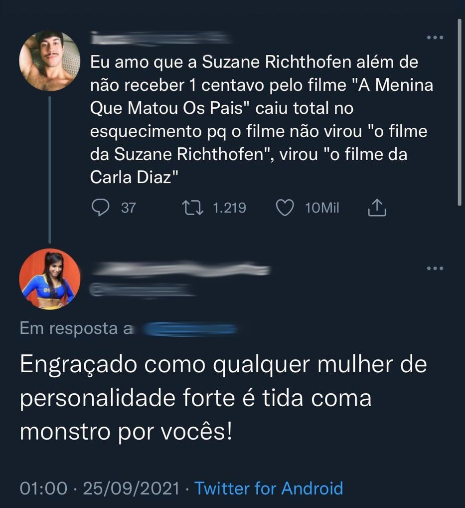 Poxa, ela só é uma mulher forte, mano